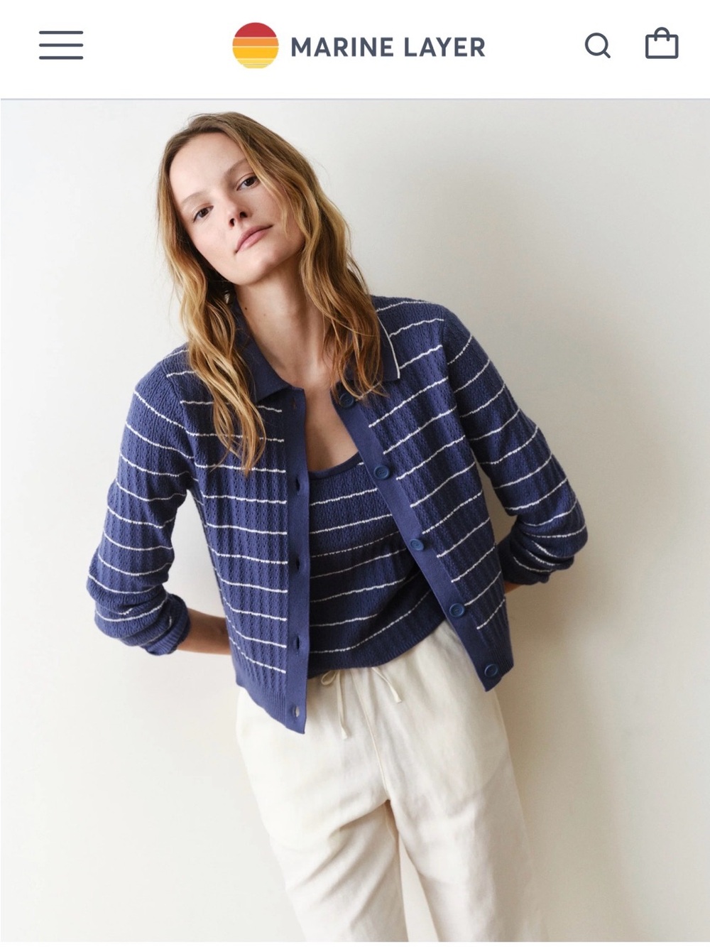 NWT SET: Marine Layer Eva Polo Cardigan and Cami (see separate listings)